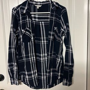 Lucky Brand Women’s button down plaid blouse